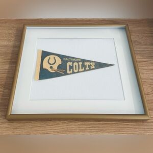 NFL Team Vintage Pennant Flags Framed 11x13